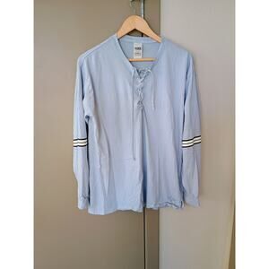 Victoria's Secret PINK long-sleeve Y2K dog logo baby blue preppy large